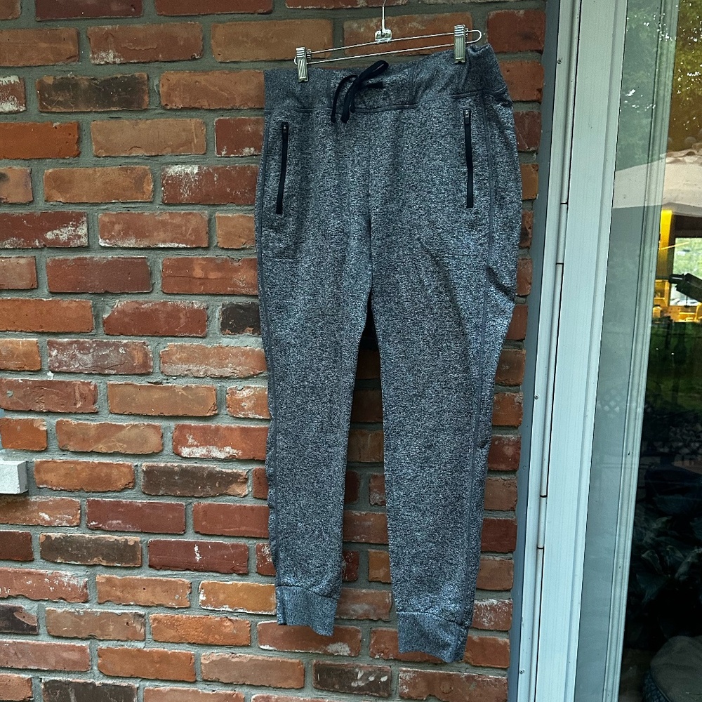 Zella Active Jogger Pants Gray Workout Athletic Pockets ~ Large